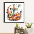 thumbnail image 3 of Pintura de diamante 5D DIY, taladro redondo completo, Kit de calabaza cruzada de Halloween, decoración del hogar FLhrweasw Nuevo, 3 of 9