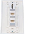 thumbnail image 2 of RiteAV - 1 Port HDMI 2 Port Cat6 Ethernet Decorative Wall Plate - White, 2 of 2