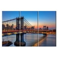 thumbnail image 4 of TISHIRON 3PCS Framed Canvas Wall Art Set,60"x40" NY City Skyline Panorama at Dusk Canvas Art Decor, 4 of 7