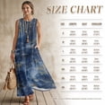 thumbnail image 7 of Xoenoiee Blue Mountain Tree Leaf Print Women Casual Loose Bohemian Dress with Pockets, Sleeveless Cotton Linen Long Maxi Summer Dress, Beach Vacation Boho Sundress 2026 Summer Outfits, Size S, 7 of 7