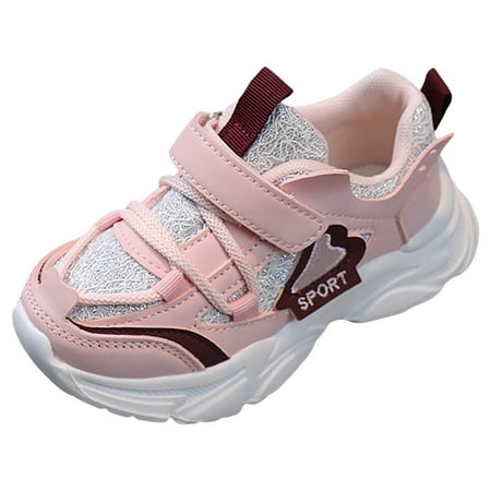 

Sneakers for Kids Girls Sports Shoes Fashionable New Pattern Simple And Shiny Upper Flat Bottom Comfortable Hook Loop Casual Shoes Toddler Athletic Shoes(Size:8-9 Years)
