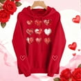 thumbnail image 2 of Sweatshirt for Women Valentines Day Casual Comfortable Plus Size Heart Printed Sweatshirt Trendy Loose Long Sleeve Crew Neck Pullover Blouse Tops, 2 of 10