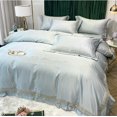 thumbnail image 2 of European Style Ice Silk Four - Piece Set Summer Bare Sleeping Silk Summer Bedding Sheets Quilt Cover Silky Spring, 2 of 7