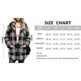 thumbnail image 5 of Livrdious Women's Plaid Fleece Jacket with Hood, Long Sleeve Button Front Fall Jacket, Relaxed Fit Shacket with Pockets, 5 of 6