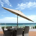 thumbnail image 4 of CorLiving 10ft Wind Resistant Tilting Patio Umbrella with Aluminum & Steel Frame & Round Base, 4 of 7