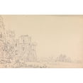 thumbnail image 2 of Thomas Girtin 18x13 Gold Ornate Wood Frame and Double Matted Museum Art Print Titled - Unidentified Castle, 2 of 4