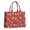 Red Christmas Snowflake, variant on Large Capacity Tote Bag,Red Christmas Snowflake Pattern Handbag Fashion Luxury Tote Bag,15.7"x13"x 5.1" Inches,Laptop Compatible