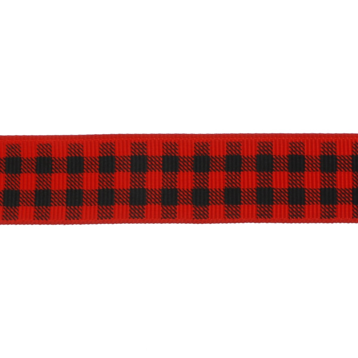 7/8" Red/Black Buffalo Plaid Grosgrain Ribbon 100 Yard