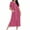 Hot Pink, variant on Lorytime Womens Bathrobes Zip up Plus Size Printed Zipper Nightgowns Crewneck Short Sleeve Pajamas with Pockets Sleepwear