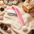 thumbnail image 6 of Long Christmas Hat 27.5 inch, Super Soft Plush Santa Hat for Adults Little Oness Warm Cozy Xmas Holiday Party Costume Family Gathering Photo Props Decor, 6 of 6
