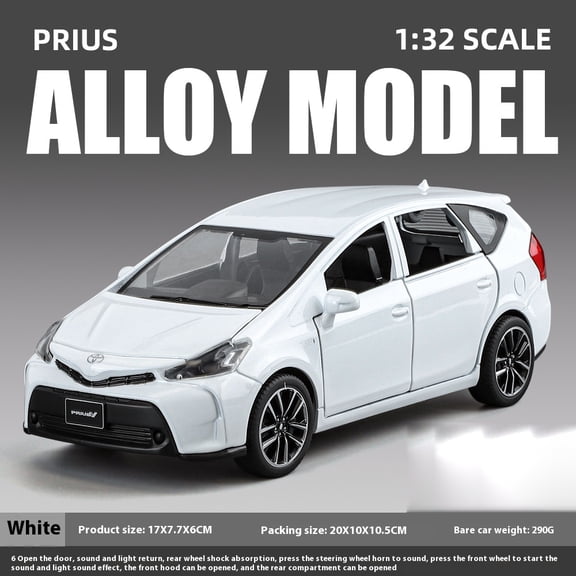 1:32 TOYOTA PRIUS Alloy Car Toy Diecast Metal Model Sound & Light Toy Computer Desktop Decorative Ornaments Children Toys Gifts