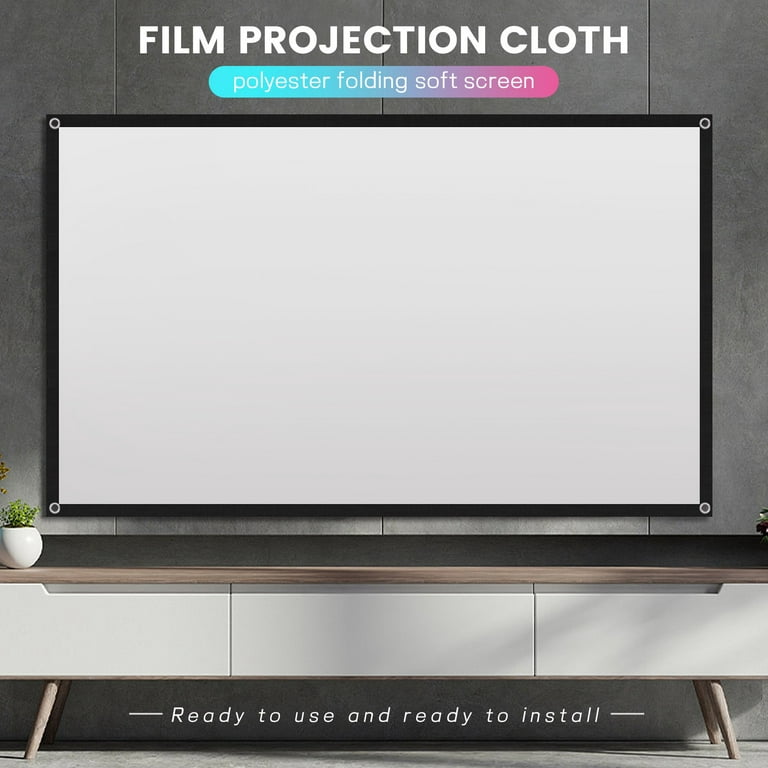 Projector Screen for Home Theater HD White Foldable Anti-Crease Projector  4k For Movies Smart Tv Screen