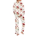 thumbnail image 4 of Tnhcen Women's Christmas Pajamas 2-Piece Set Long Sleeve Pocket Design Festive Print Holiday Sleepwear Soft Stretchy Plus Size for women S-3XL, 4 of 7