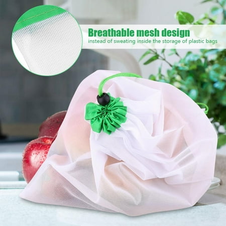 Yosoo 16pcs Reusable Washable Vegetable Fruit Mesh Bags