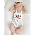 thumbnail image 4 of BemeyourBBs Baby Girl Overall Romper Football Embroidery Sleeveless Jumpsuit, 4 of 9