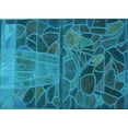 thumbnail image 1 of Ahgly Company Indoor Rectangle Patterned Teal Green Area Rugs, 2' x 4', 1 of 6