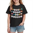 thumbnail image 2 of Bnwani Girls Shirts Comfortable Breathable Shirts for Boys Printed Tee Black Sizes 3-9, 2 of 9