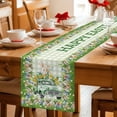 thumbnail image 5 of Easter Bunny Table Runner 72 Inches, Spring Trucks Easter Eggs Floral Green Plaid Bed Runner Dresser Scarves Tabletop for Indoor Outdoor Parties/Ceremony/Banquet, 16" x 72", 5 of 8