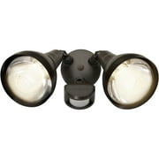 Brink's 180-Degree Dual Head Motion Activated Security Light, Bronze Finish