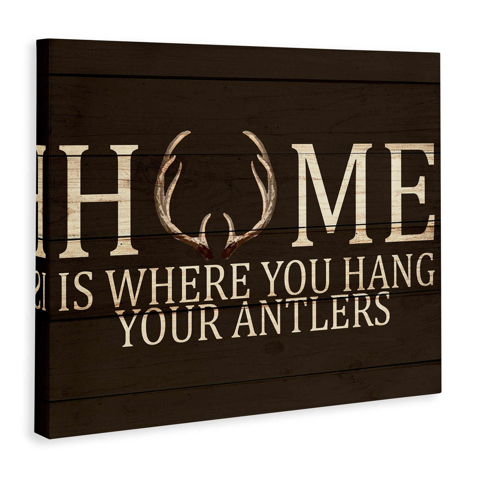 Stupell Indtries Home's Where You Hang Antlers Rtic Hunting Phrase,40 x 30,Design by Kim Allen