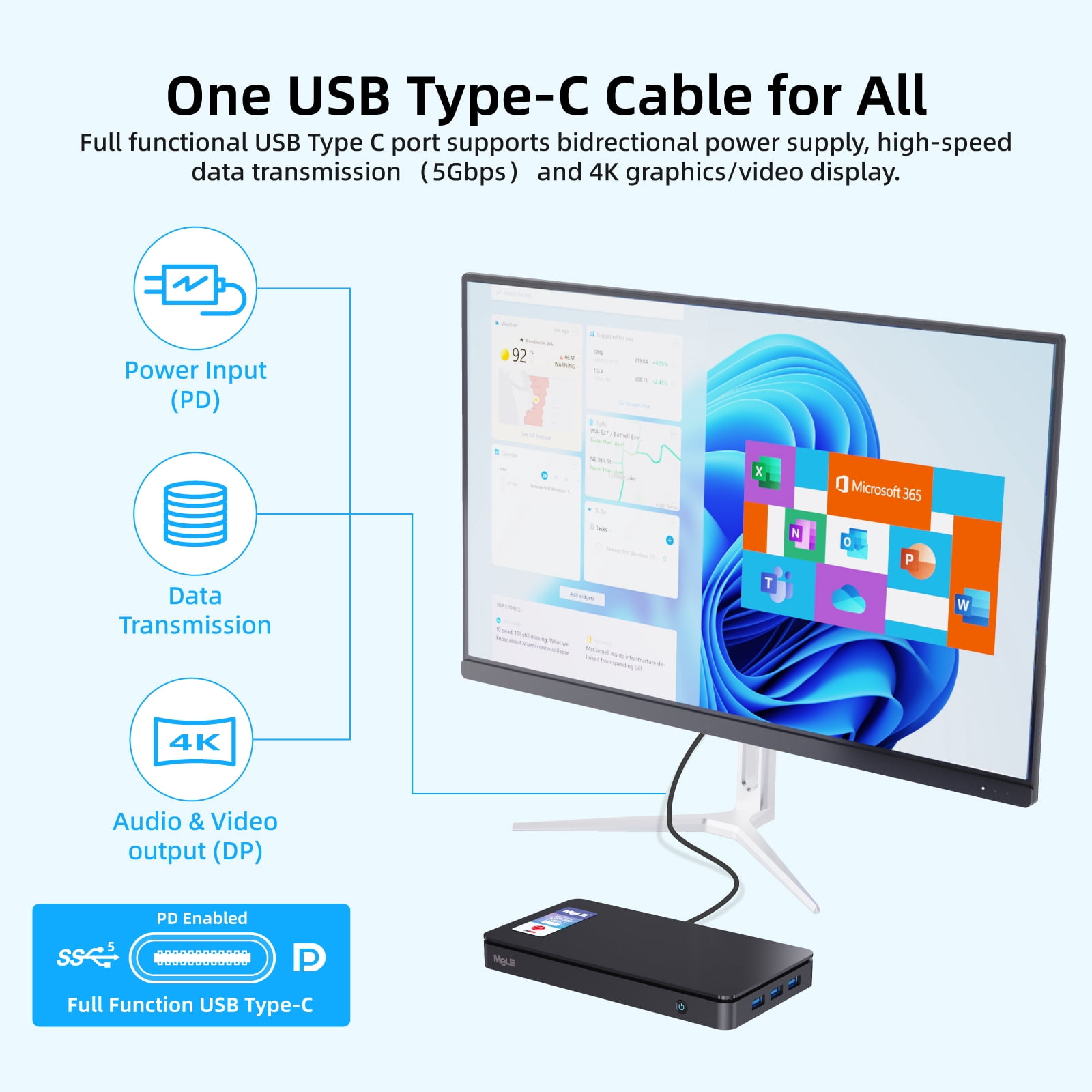 MeLE Slim Mini PC Overclock3C, Celeron N5095 32GB 512GB 4K UHD Mini Desktop Computer