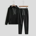 thumbnail image 2 of Texiao Comfort Sweatsuits for Women,Women's Solid Hooded Sports Sweatshirt Set, 2 of 7