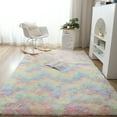 thumbnail image 2 of YouLoveIt Rectangle Plush Area Rug, 5x8ft Ultra Soft Carpet Fluffy Rug Plush Area Rug Faux Fur Non-Slip Floor Mat Carpet Long for Bedroom, Living Room, 152x243cm, 2 of 6