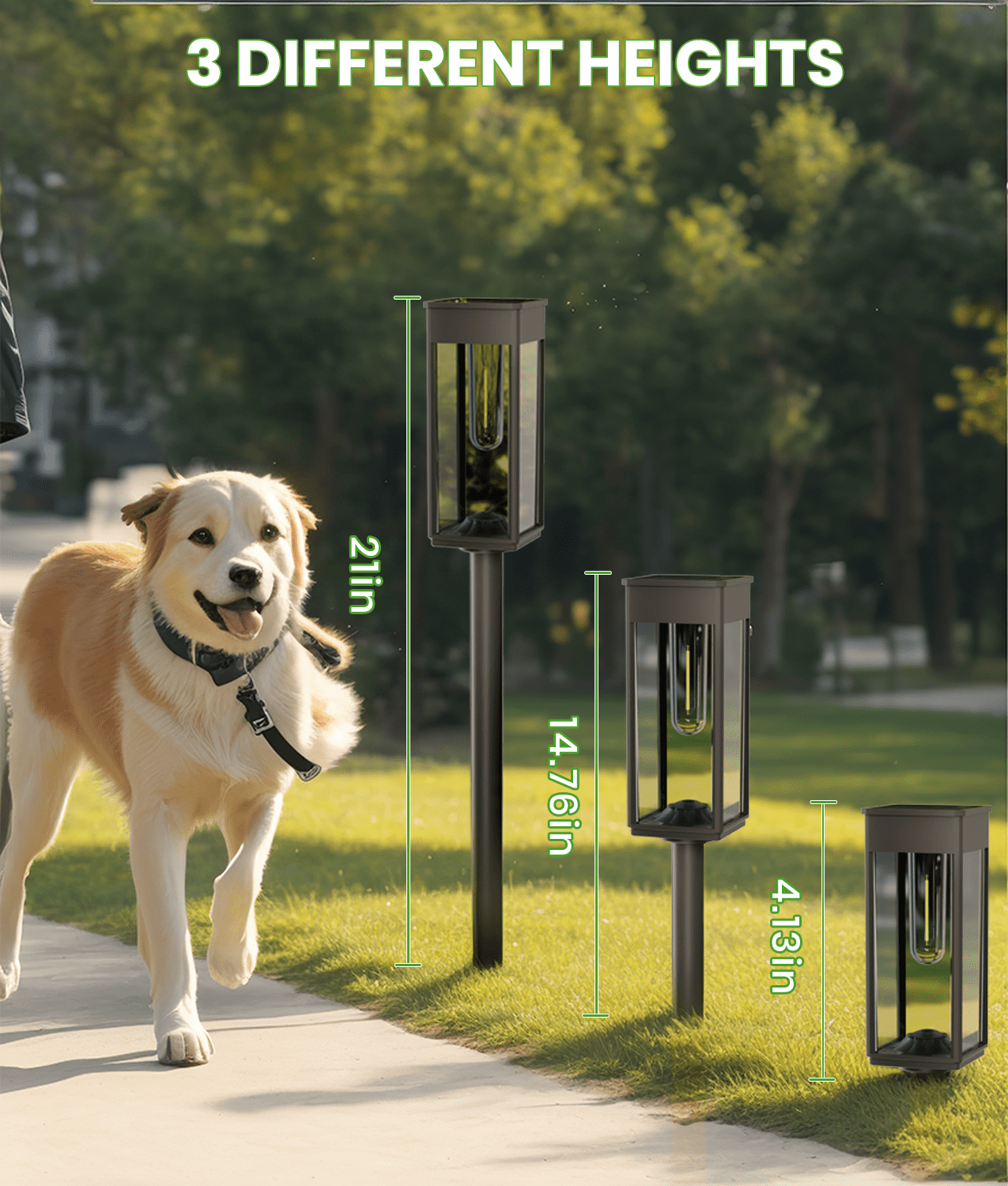 BITPOTT Solar Pathway Lights Outdoor Waterproof IP65 for Walkway Path Garden Lawn Patio Decor 4 Pack