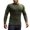 Army Green, variant on Wotryit Mens Shirts Mens T Shirt Long Sleeve Slim Fit Round Neck Pullover Jacquard Small Square Versatile Knit Shirt Black 2XL