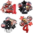 thumbnail image 2 of Juego de 6 a 8 globos de aluminio para fiestas de cumpleaños de Disney Cars para niños y niñas, suministros para fiestas de Lightning McQueen, 2 of 5