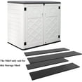 KINYING Metal Black Shelving for 48 Cu.ft Large Storage Shed, 51 in