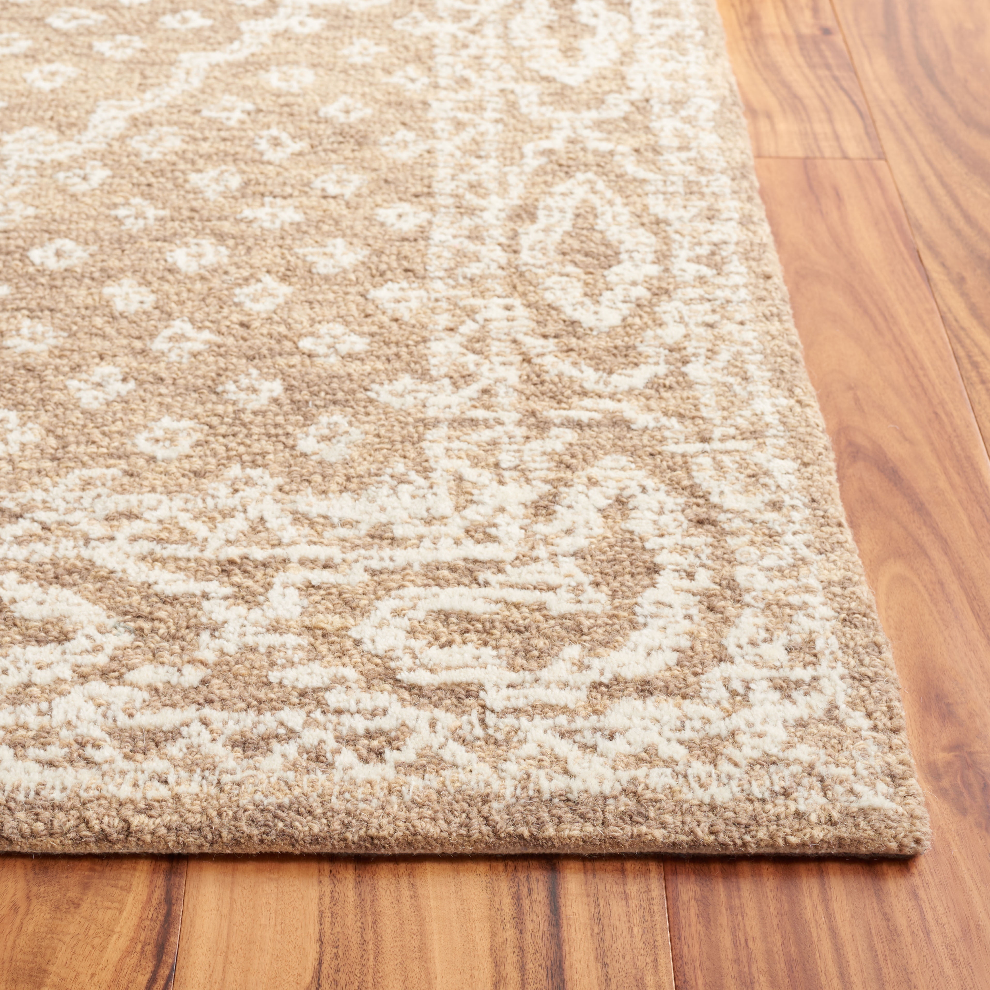 SAFAVIEH Ebony Aiden Bordered Area Rug, Ivory/Brown, 8' x 10'