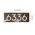 thumbnail image 4 of Floating Modern 6" Number Horizontal Address Plaque (4 characters) - Roman Bronze/White, 4 of 5