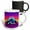 Multicolor, variant on 3drose, Cool Abstract Art of a Colorful Tents, Mountains. Happy Camper Gift, 11oz Magic Transforming Mug