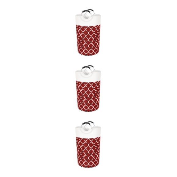 Cesto de ropa Toystoory bolsa de 90L plegable de tela ligera rojo/aluminio impreso