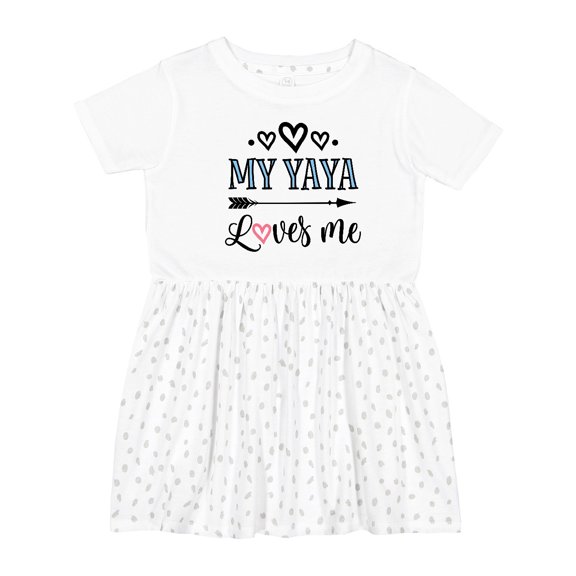 Inktastic My Yaya Loves Me Grandchild Girls Toddler Dress