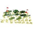 thumbnail image 4 of 52x Modelo Figuras Playset Coleccionables, Miniaturas Modelo Hombres Figuras con Tanque Vehículo Accesorios para Niños Niños Niños A Hugo Juego de soldado, 4 of 10