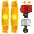 thumbnail image 1 of 1 Set Bike Front And Rear Reflectors Kit Warning Lens for Road Bike Mountain Bike, 1 of 8