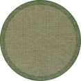 thumbnail image 4 of Well Woven Medusa Odin Solid Striped Green 3'11" Round Indoor/Outdoor Flat-Weave Rug, 4 of 7
