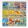 thumbnail image 5 of Tarjeta Pokémon francesa escarlata y violeta, tarjeta rara de cristal de titanio, Charizard EX GX TAG MEGA, tarjeta de batalla de Pokémon, 60/100 Uds., 5 of 5
