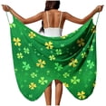 thumbnail image 1 of Tauxra Robe de Plage Décontractée pour Femmes Col en V Sans Manches Longue Jupe Maxi Style Enveloppant pour Femmes, Polyester Couleur Unie Printemps et Été Tenue de Plage, 1 of 9