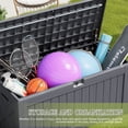 thumbnail image 4 of Homall 120 Gallon Outdoor Patio Box Deck Plastic Resin Storage Box Backyard, Dark Grey, 4 of 7
