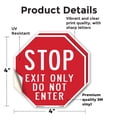 thumbnail image 2 of Stop Exit Only Do Not Enter (2 Pack) 4 inch X 4 inch Octagon Vinyl Label Decal Sticker Weather Resistant, UV Protected for Workplace, Private Property, and Construction Site, Made in, 2 of 5