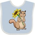 thumbnail image 3 of Inktastic Cute Chipmunk with Sunflower Boys or Girls Baby Bib, 3 of 4