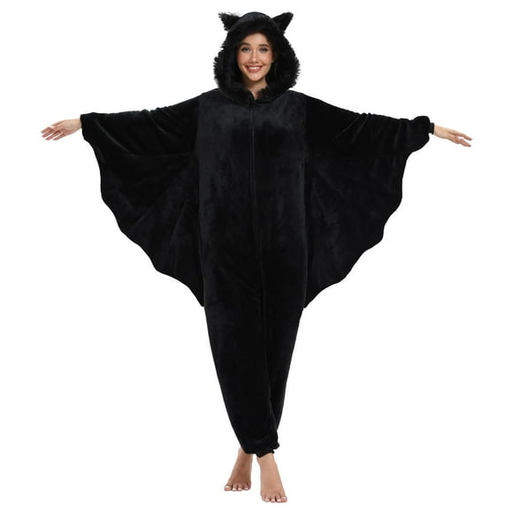 Pijama onesie DKRUW, disfraz de murciélago para Halloween, unisex, adulto