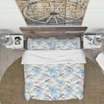 thumbnail image 2 of Designart 'Drawing of Blue Flowers with Little Bird' Floral Duvet Cover Set, 2 of 4