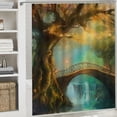 thumbnail image 6 of Orinice Fantasy Art Bathroom Decor Set Colorful Luxurious Graphic Print Polyester Shower Curtain with Hooks 60x72, 6 of 7