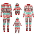 thumbnail image 1 of Christmas Family Matching Hoodie Onesie Pajamas Reindeer Jumpsuit Zipper Pjs for Adult Kids Baby, 1 of 7