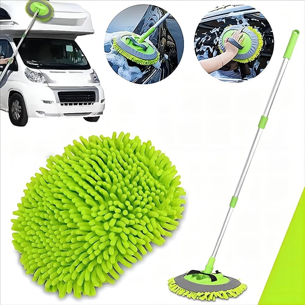 Aoresac 45" Car Wash Brush, Mitt Mop Sponge with Long Handle Chenille