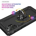 thumbnail image 6 of Asuwish Compatible with Samsung Galaxy A32 5G 2021 6.5 inch Phone Case Tempered Glass Screen Protector Slim Magnetic Ring Holder Stand Hybrid Protective Cell Cover for M32 G5 A 32 32A Women Men Black, 6 of 9